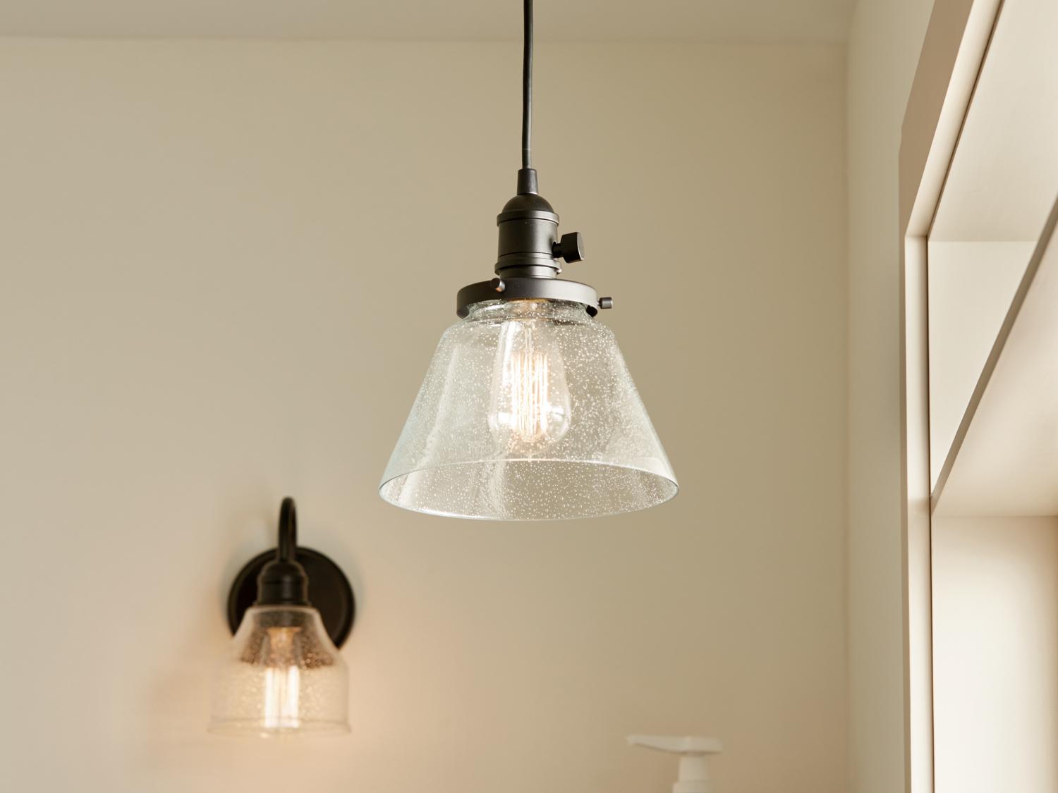 Kichler Avery 1-Light Black Mini Pendant