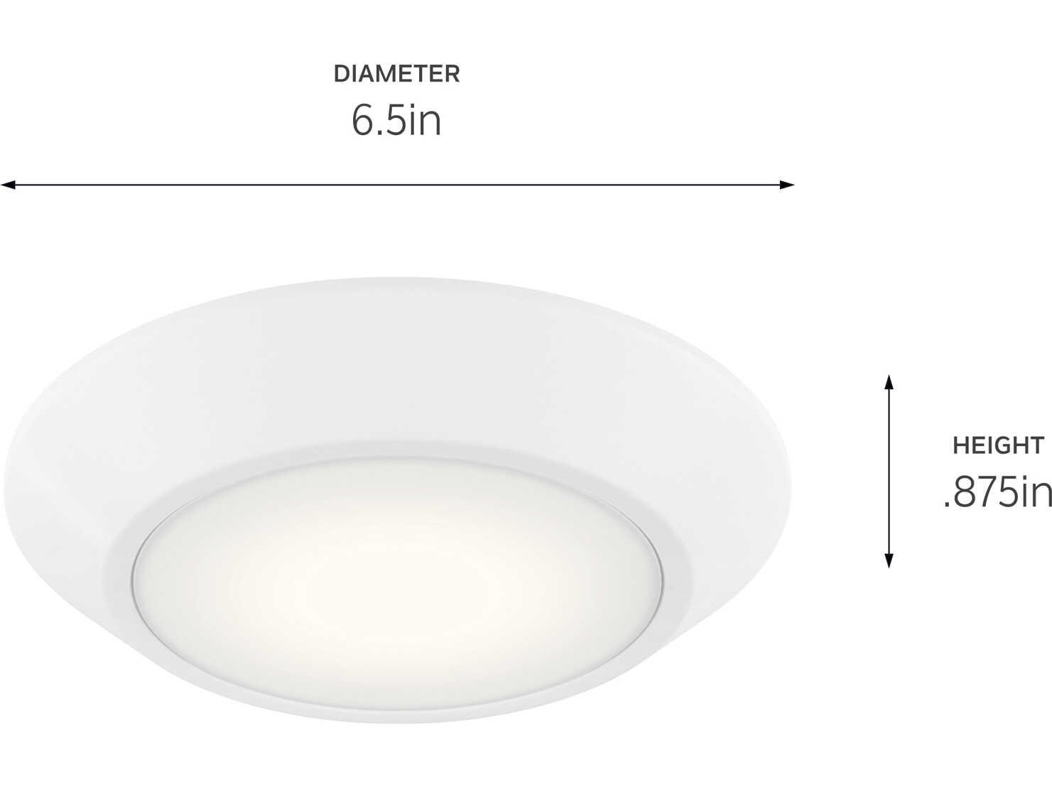 Kichler Horizon 1-Light White Flush Mount (Set of 24)