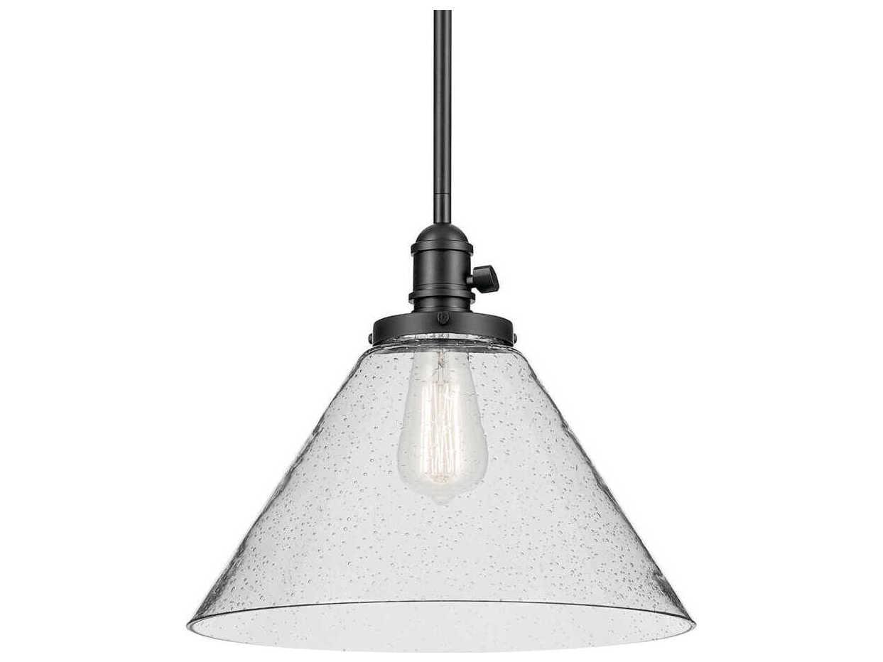 Kichler Avery 1-Light Black Pendant