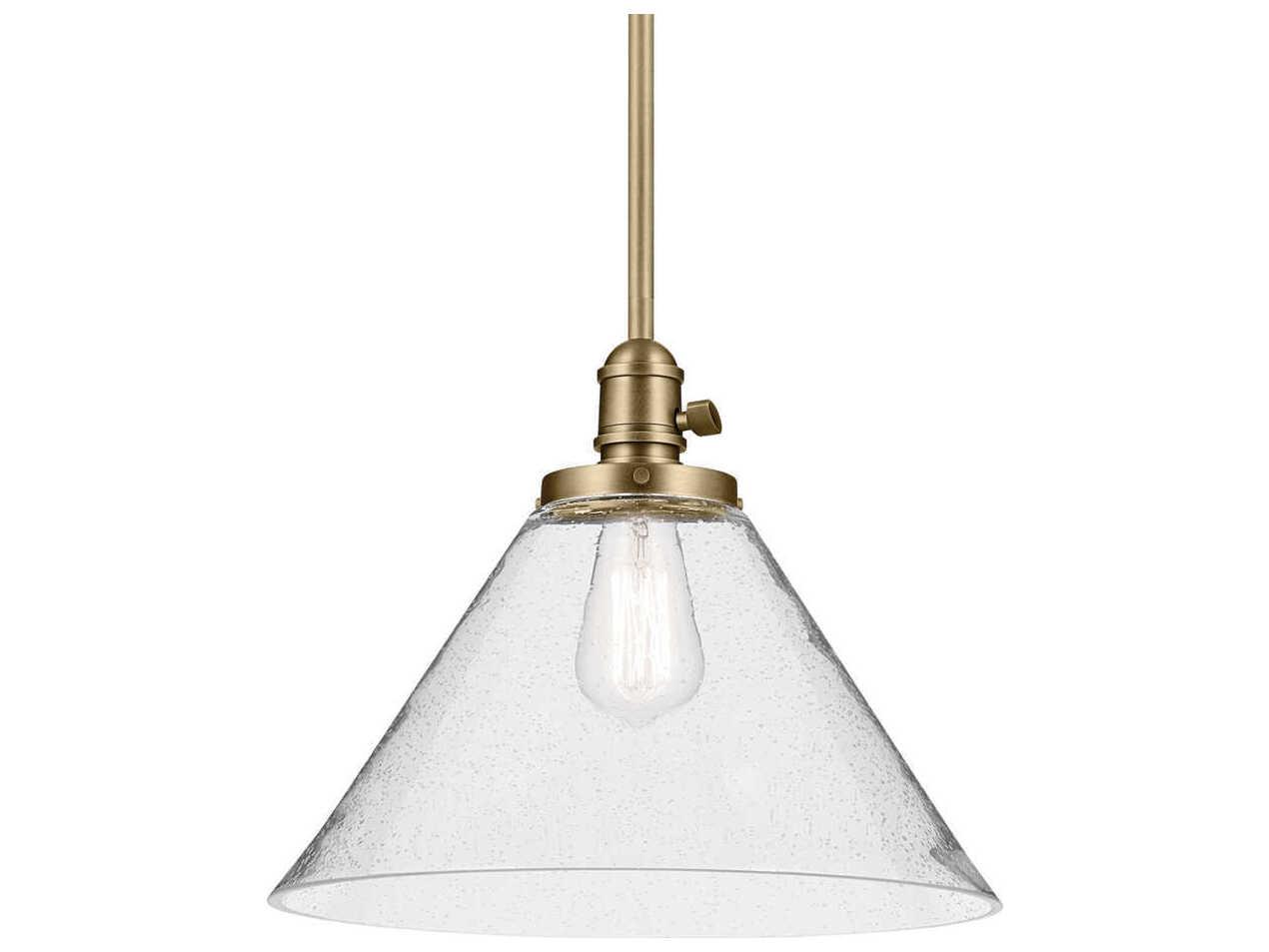 Kichler Avery 1-Light Natural Brass Pendant
