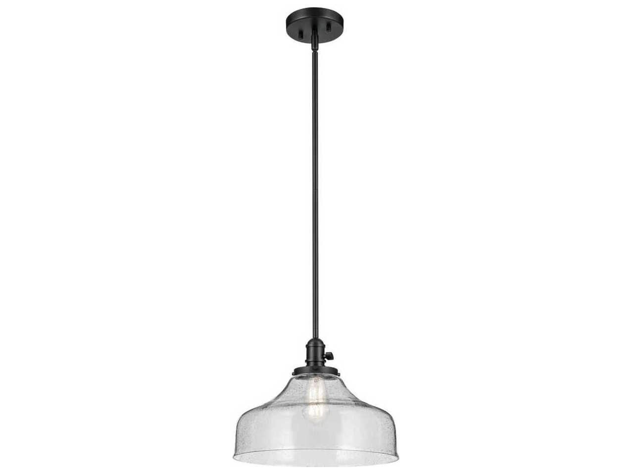 Kichler Avery 1-Light Black Bell Pendant