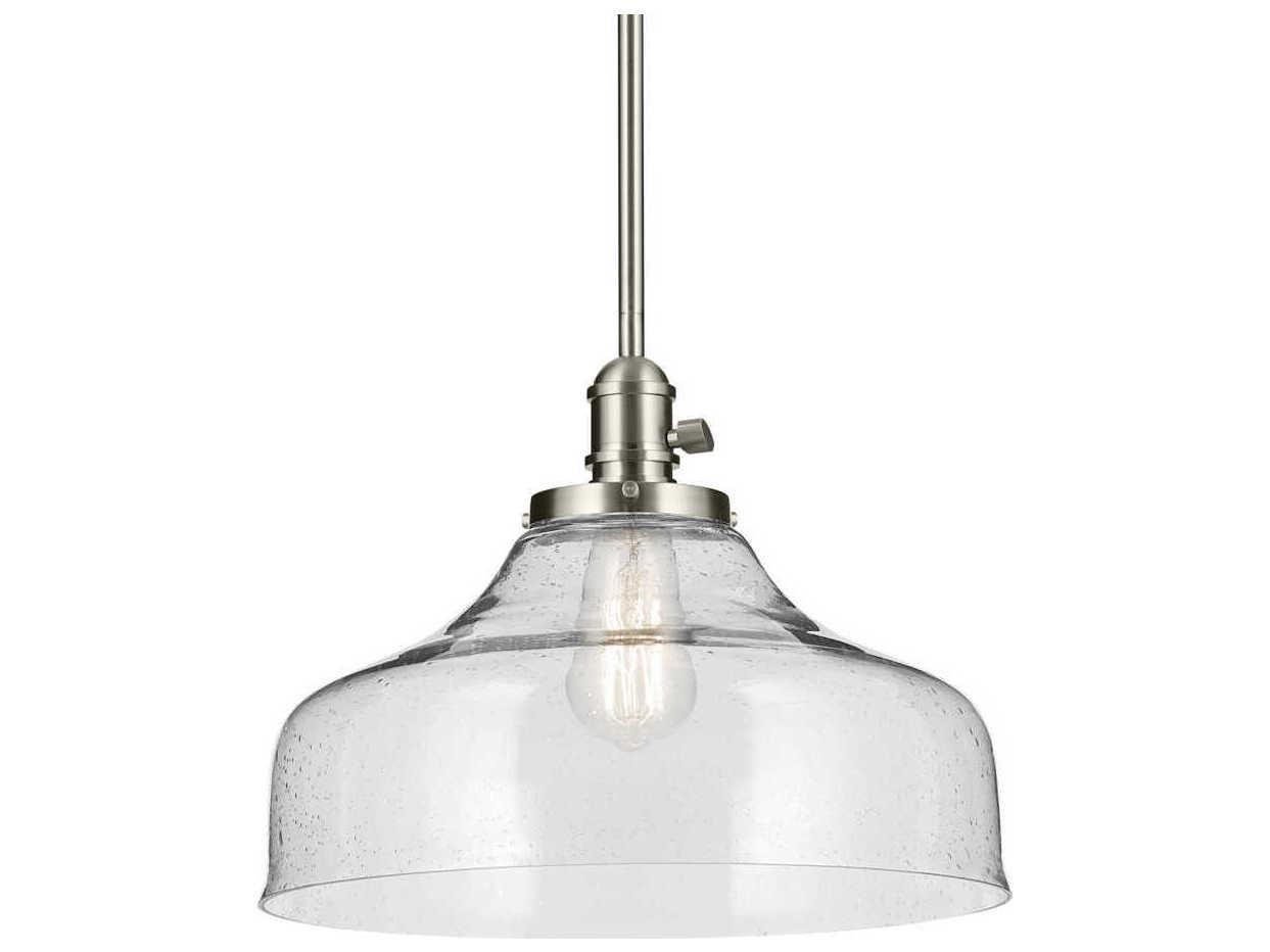 Kichler Avery 1-Light Brushed Nickel Bell Pendant