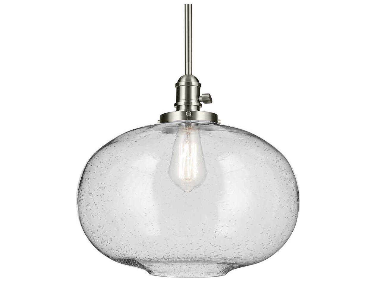 Kichler Avery 1-Light Brushed Nickel Globe Pendant