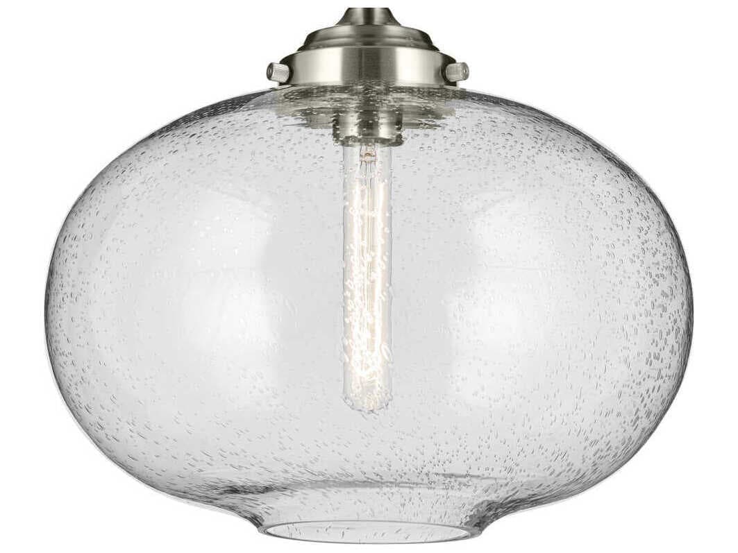 Kichler Avery 1-Light Brushed Nickel Globe Semi Flush Mount