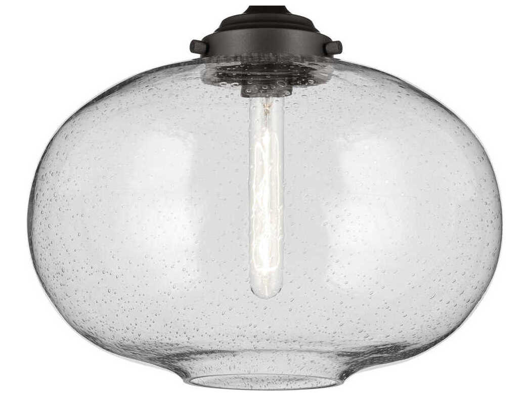 Kichler Avery 1-Light Olde Bronze Globe Semi Flush Mount