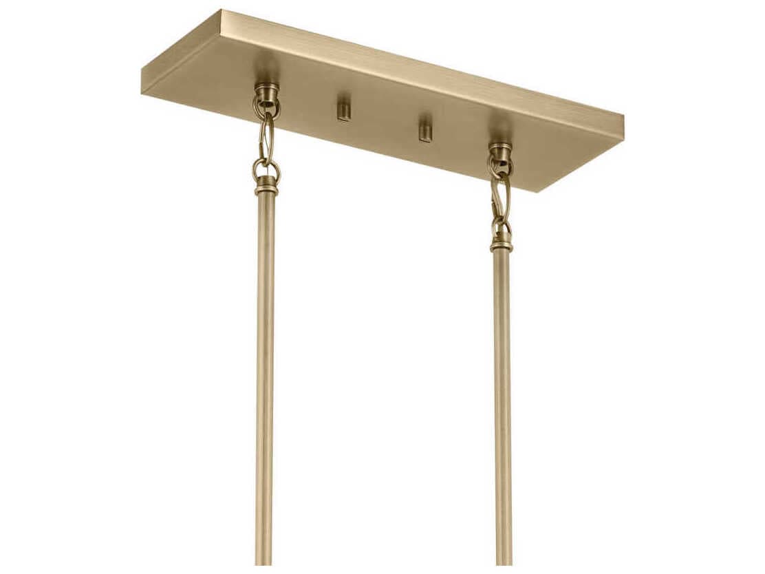 Kichler Crosby 5-Light Natural Brass Cylinder Island Pendant