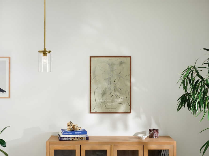 Kichler Crosby 1-Light Natural Brass Cylinder Mini Pendant