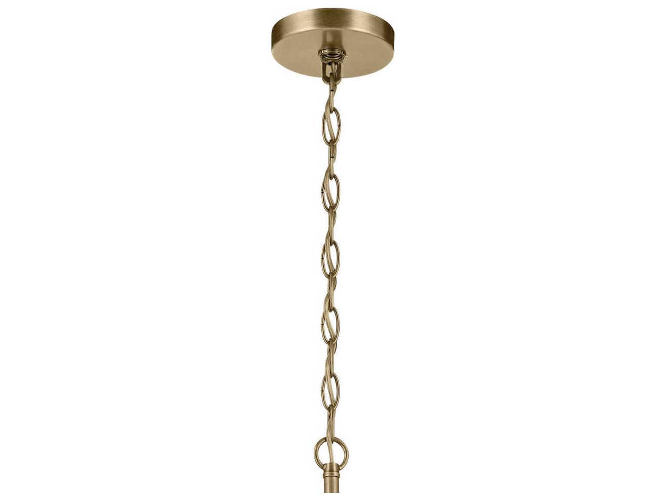 Kichler Crosby 5-Light Natural Brass Candelabra Cylinder Chandelier
