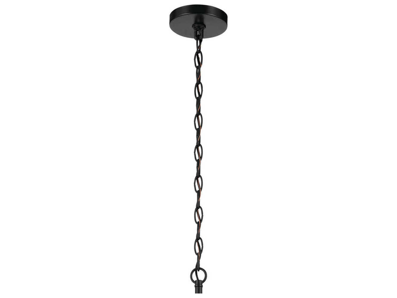 Kichler Crosby 6-Light Black Candelabra Cylinder Chandelier