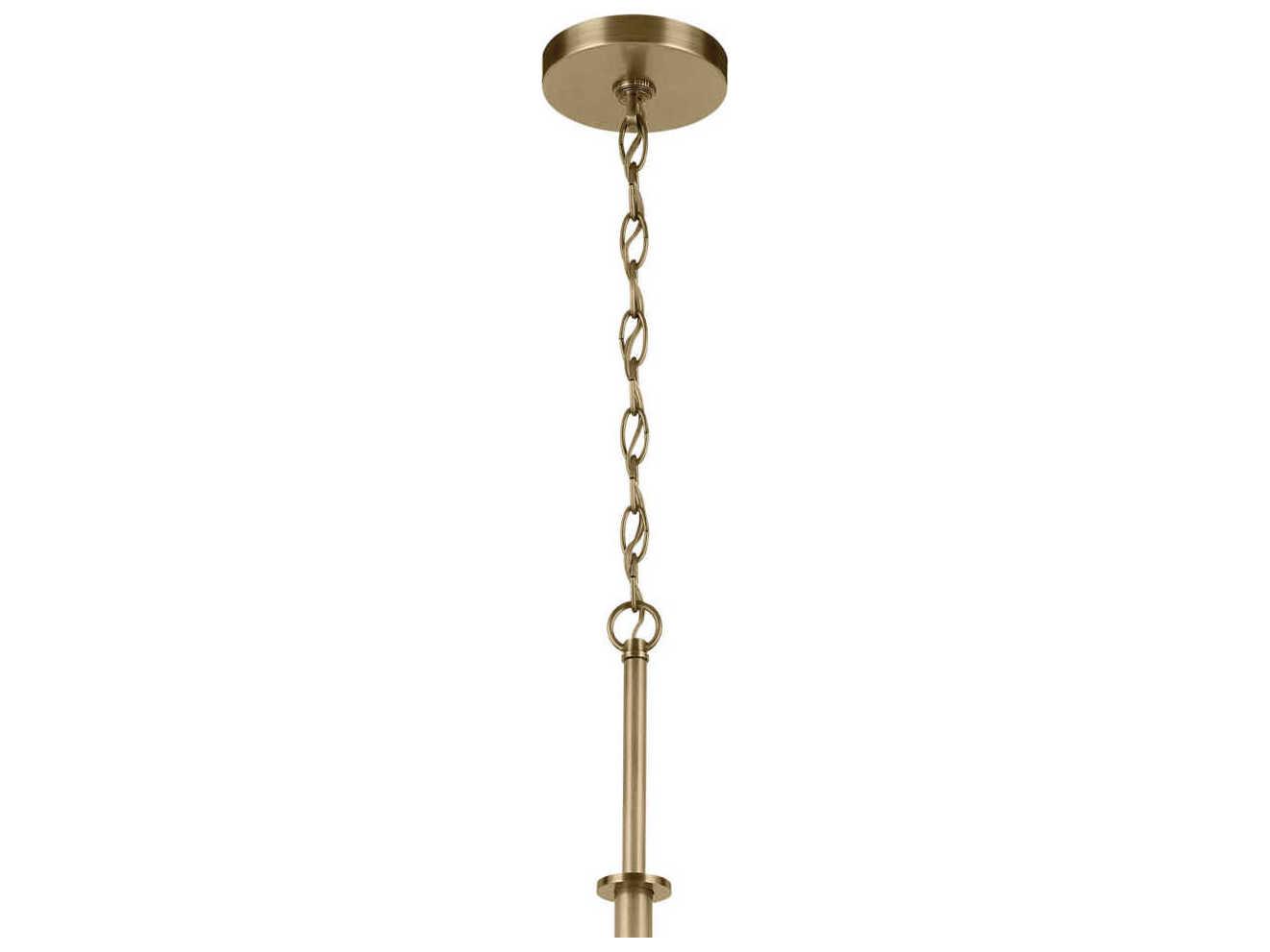 Kichler Crosby 9-Light Natural Brass Candelabra Cylinder Tiered Chandelier