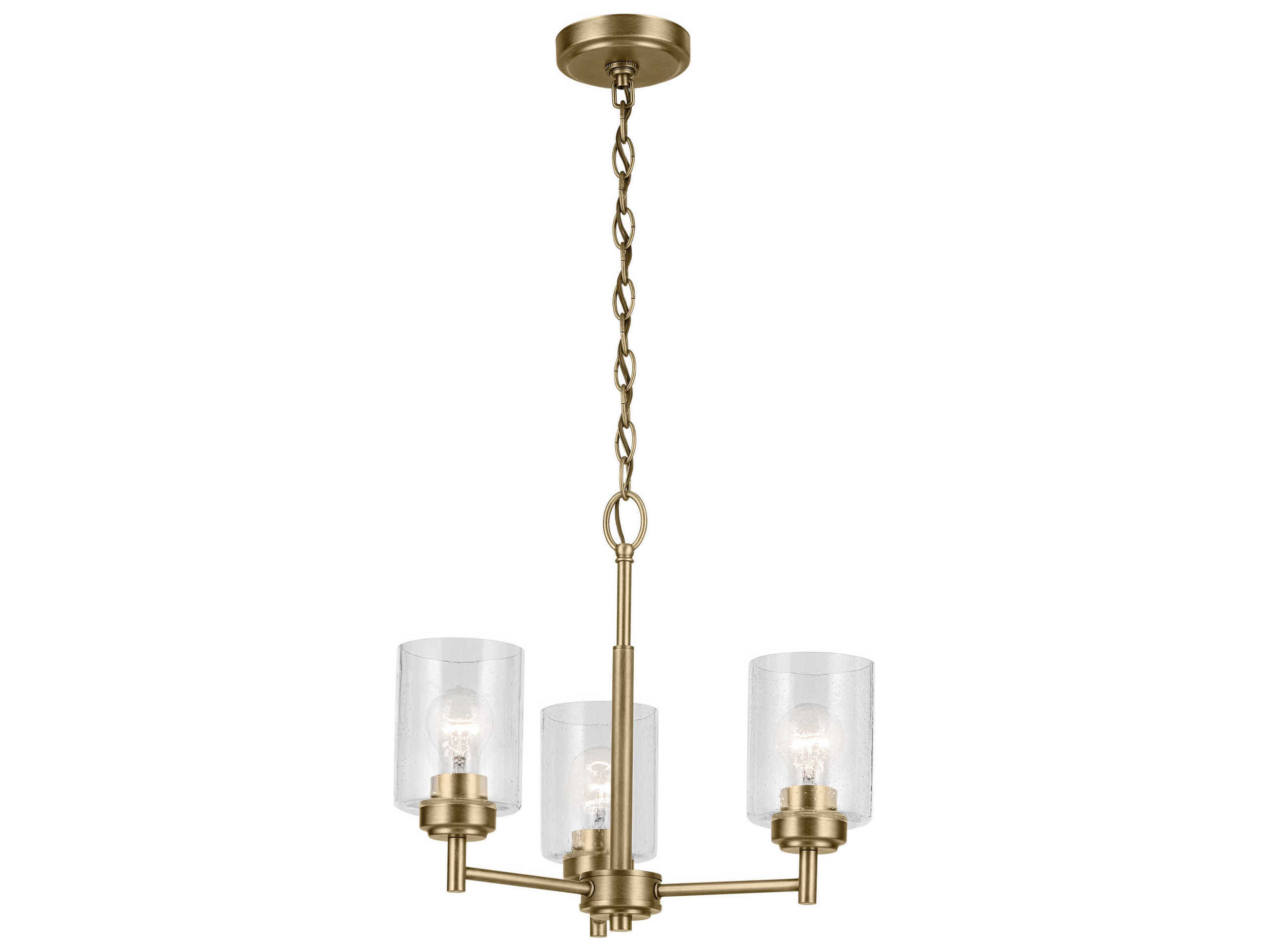 Kichler Winslow 3-Light Natural Brass Chandelier