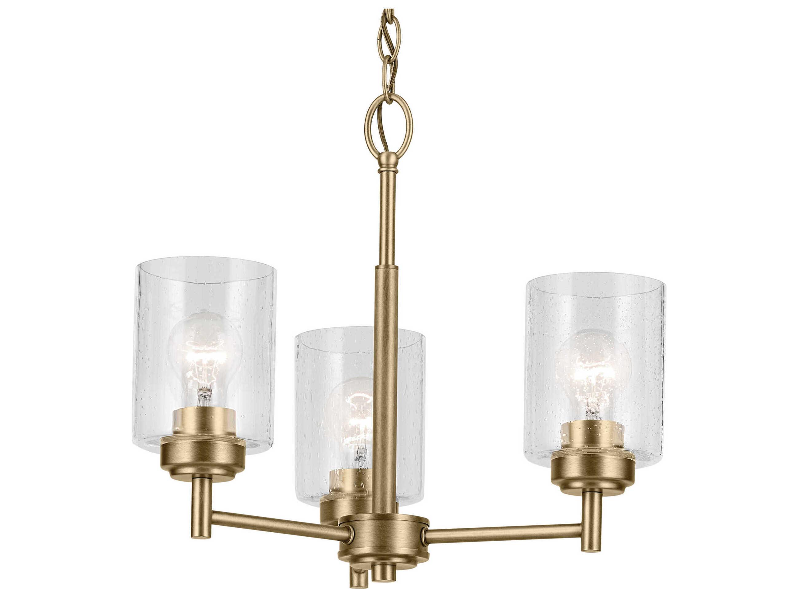 Kichler Winslow 3-Light Natural Brass Chandelier
