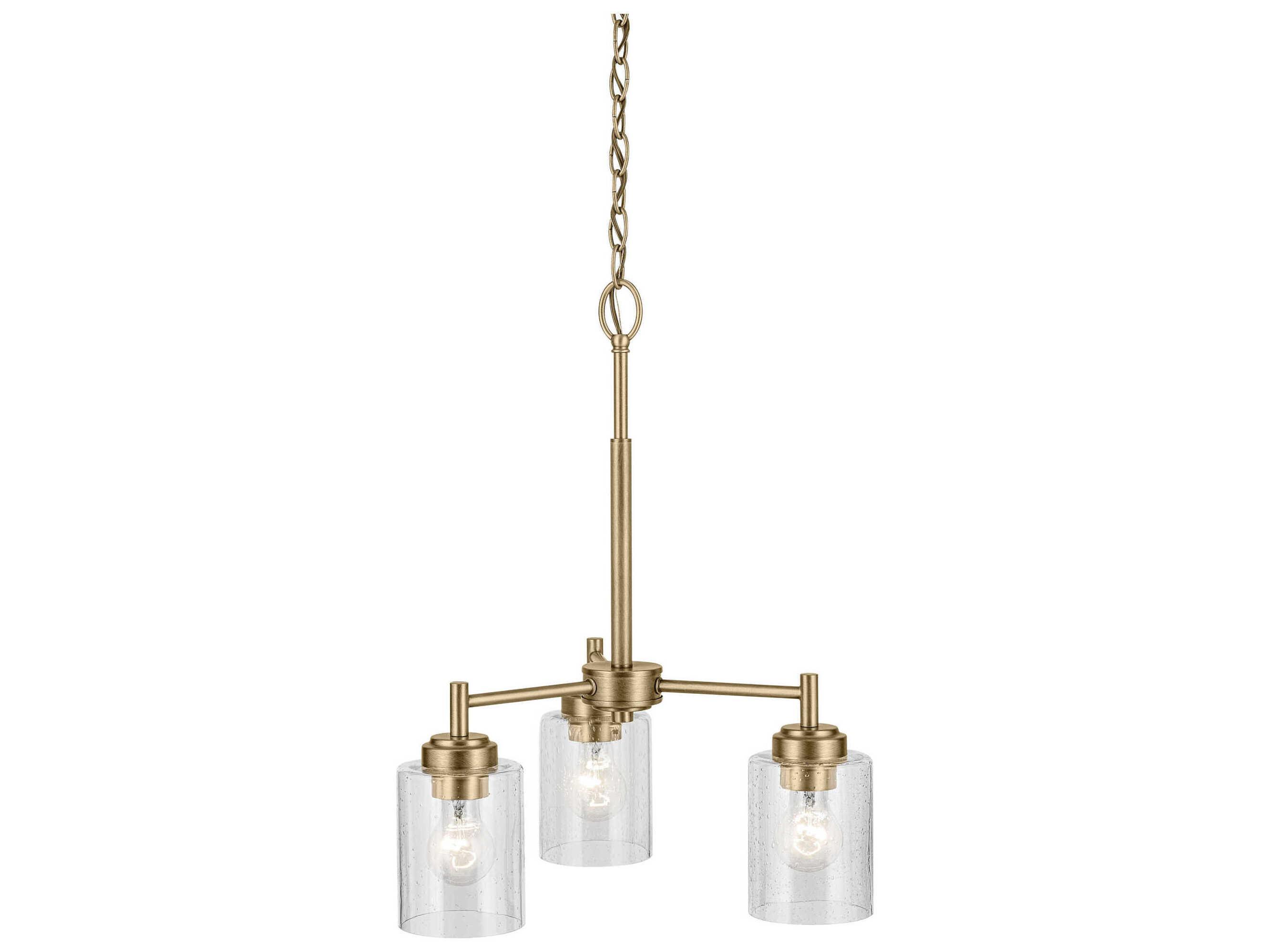 Kichler Winslow 3-Light Natural Brass Chandelier