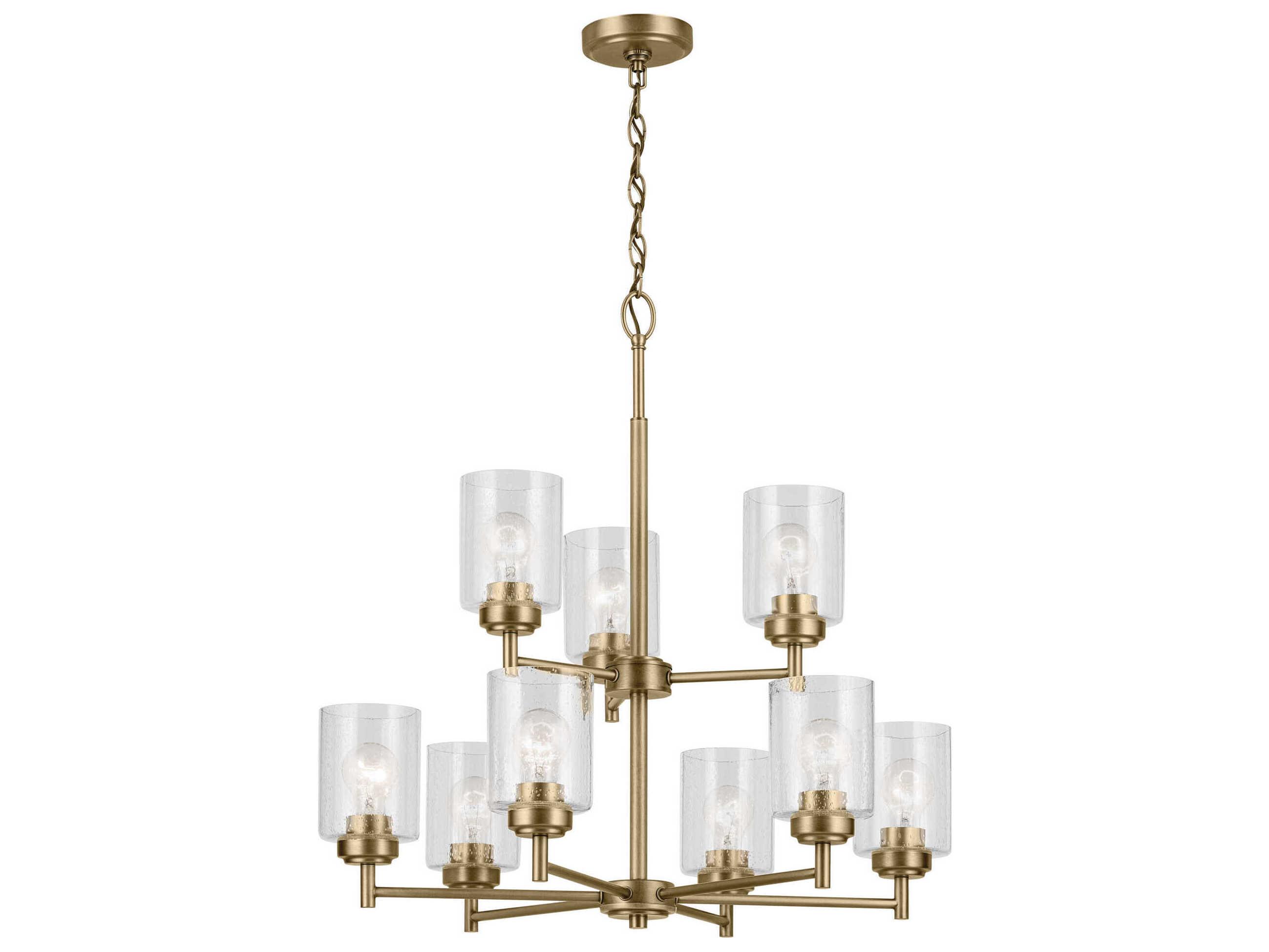 Kichler Winslow 9-Light Natural Brass Chandelier