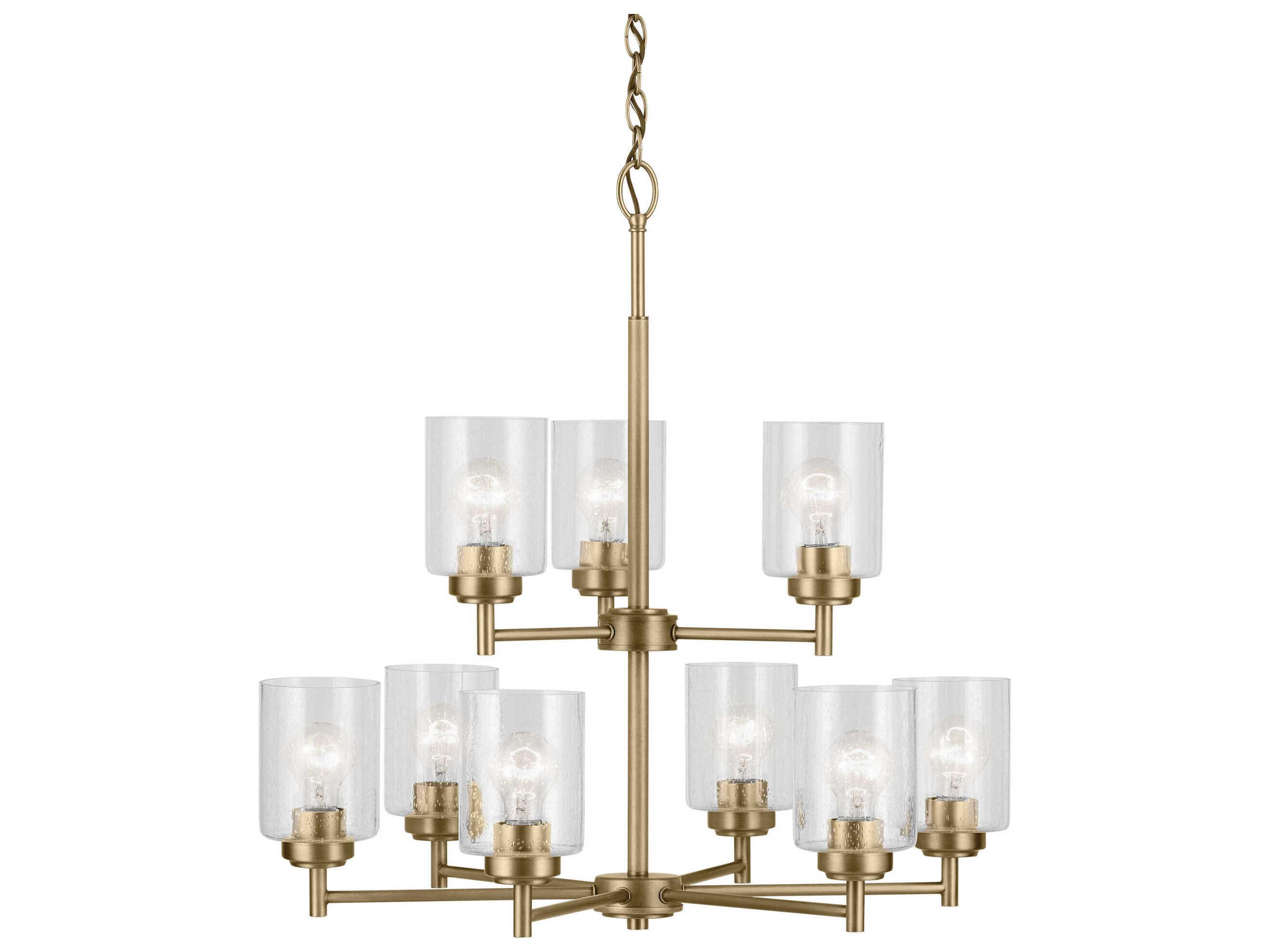 Kichler Winslow 9-Light Natural Brass Chandelier