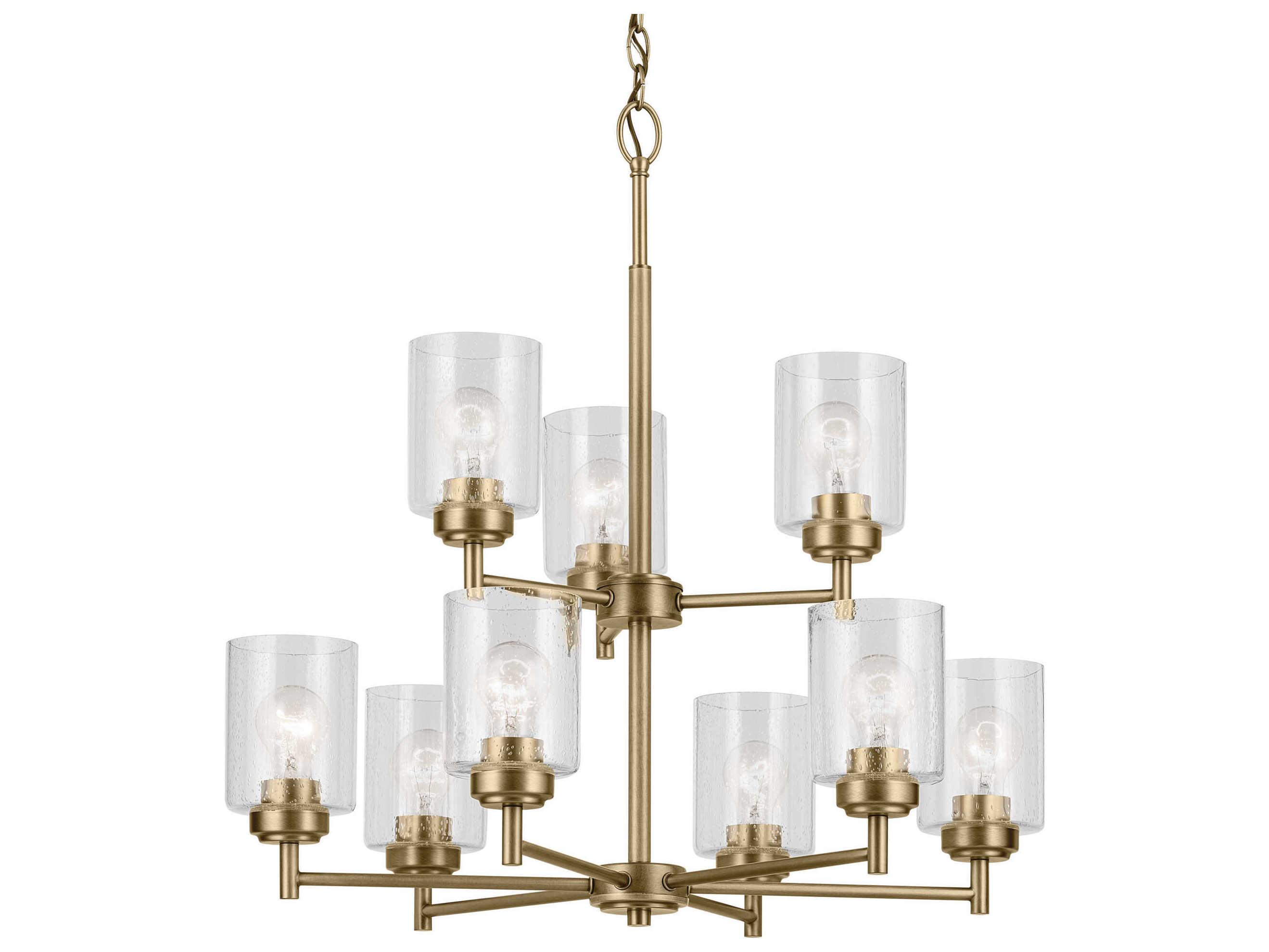 Kichler Winslow 9-Light Natural Brass Chandelier