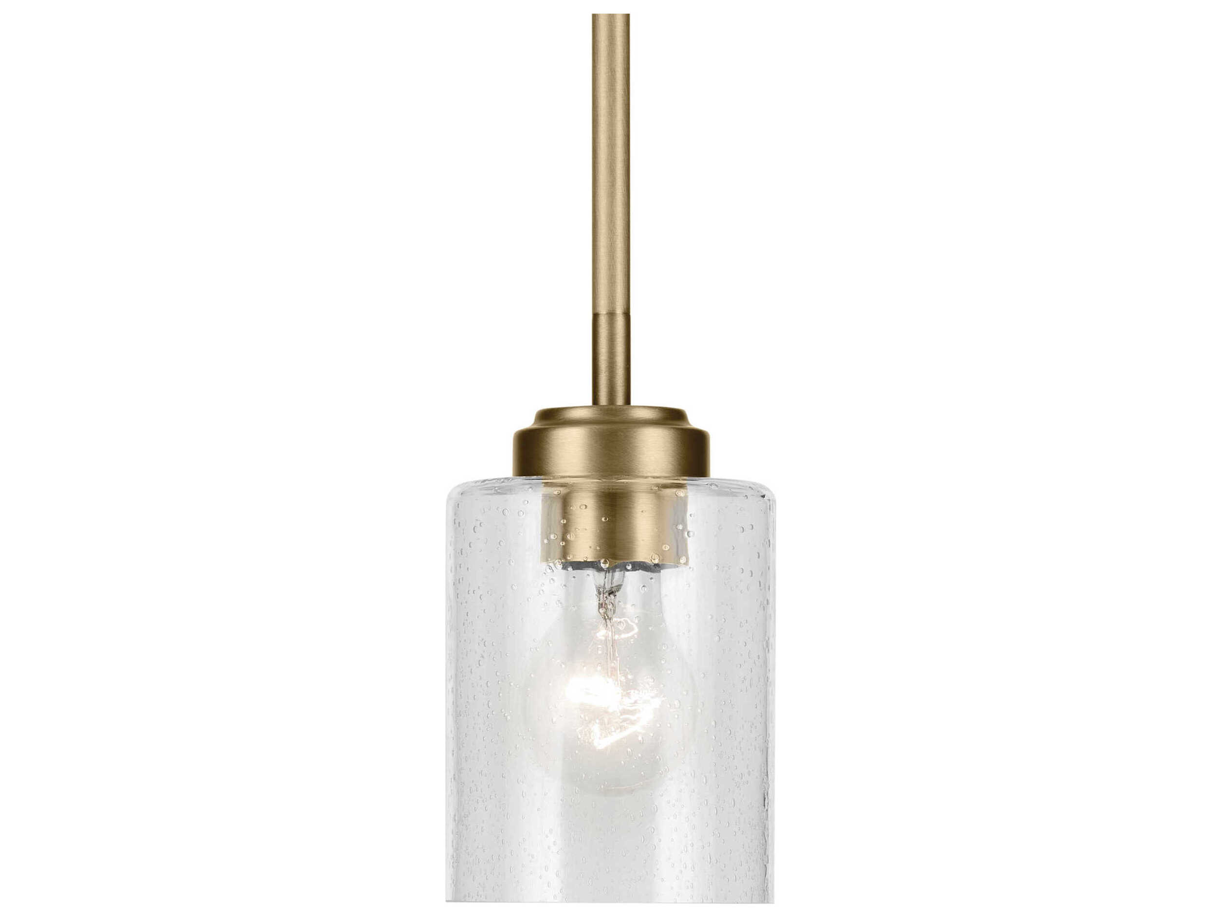 Kichler Winslow 1-Light Natural Brass Mini Pendant