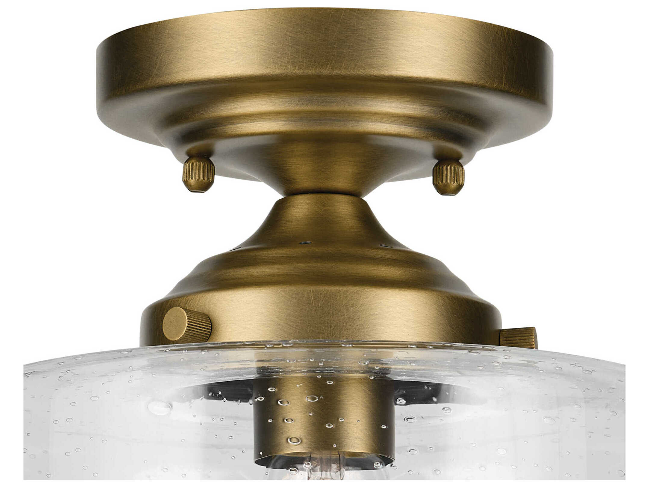 Kichler Winslow 1-Light Natural Brass Flush Mount