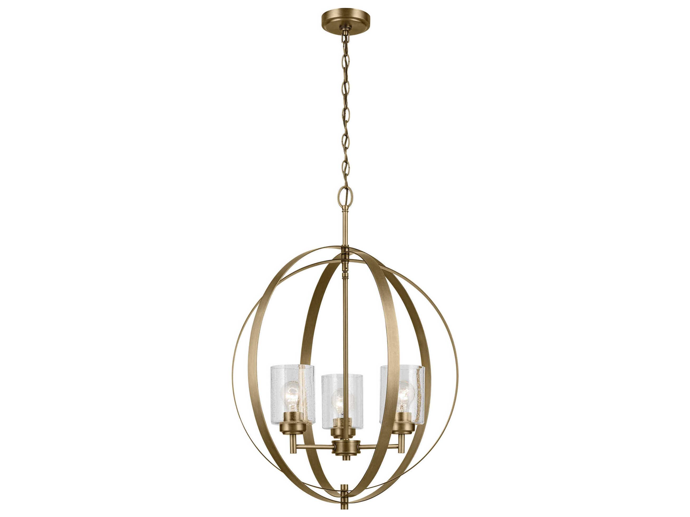 Kichler Winslow 3-Light Natural Brass Chandelier