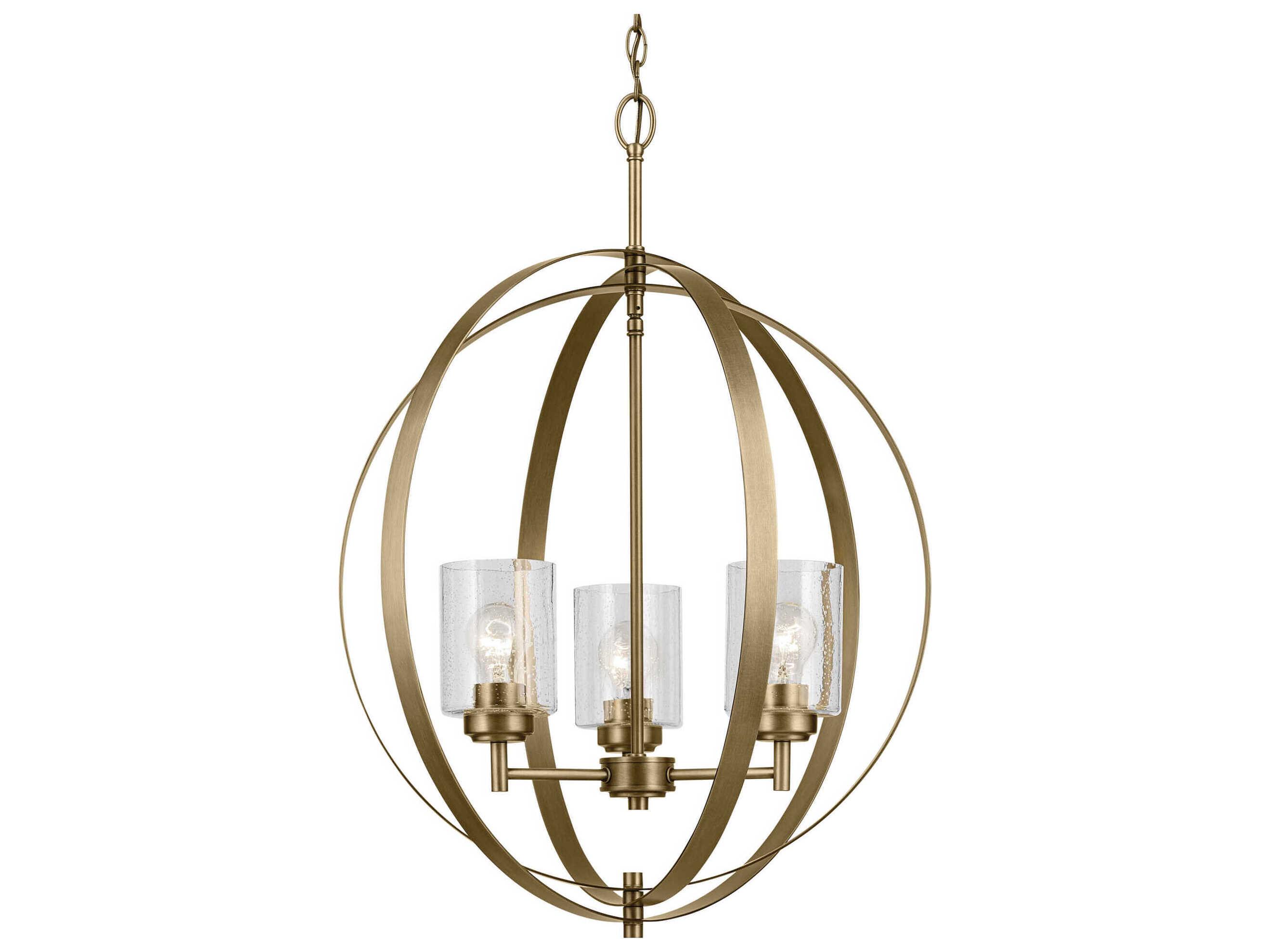 Kichler Winslow 3-Light Natural Brass Chandelier