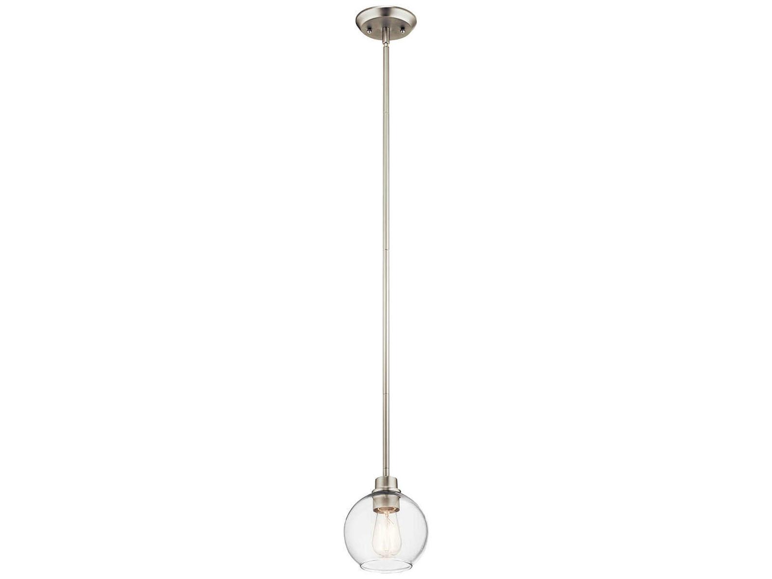 Kichler Harmony 1-Light Brushed Nickel Glass Globe Mini Pendant