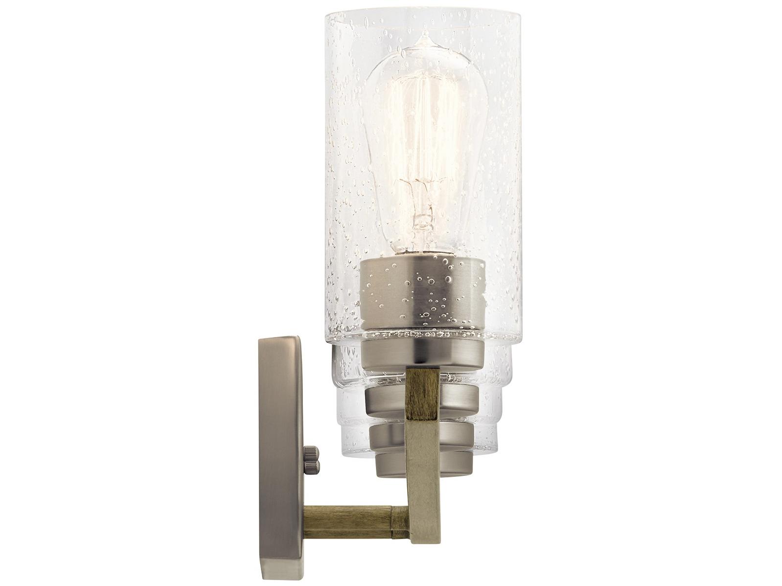 Kichler Deryn 4-Light Distressed Antique Gray Glass Vanity Light