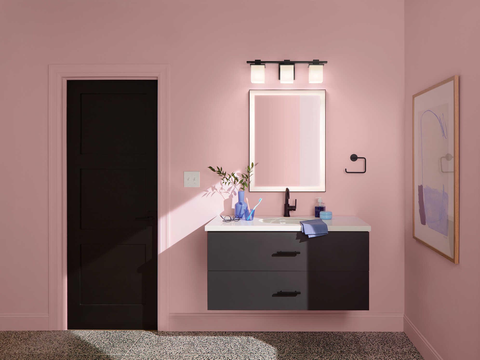 Kichler Tully 3-Light Black Vanity Light