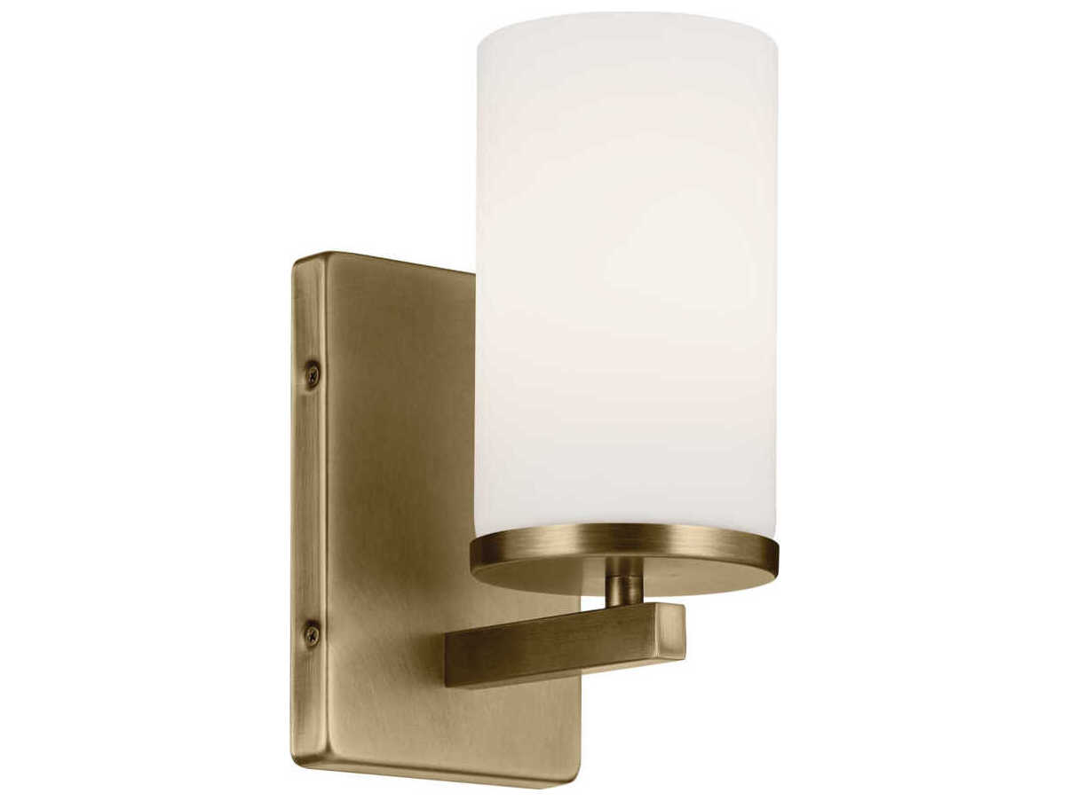 Kichler Crosby 1-Light Natural Brass Wall Sconce