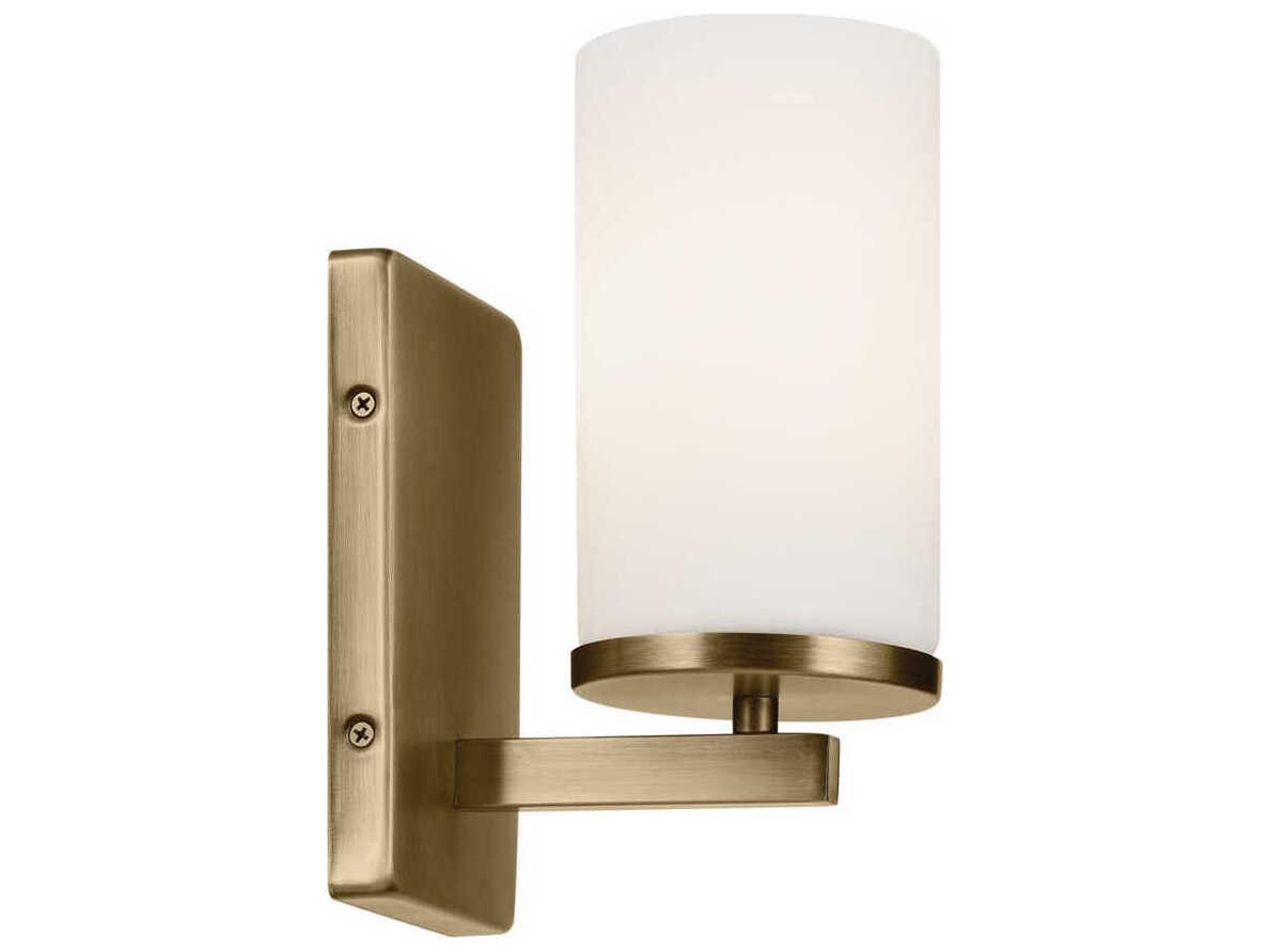Kichler Crosby 1-Light Natural Brass Wall Sconce