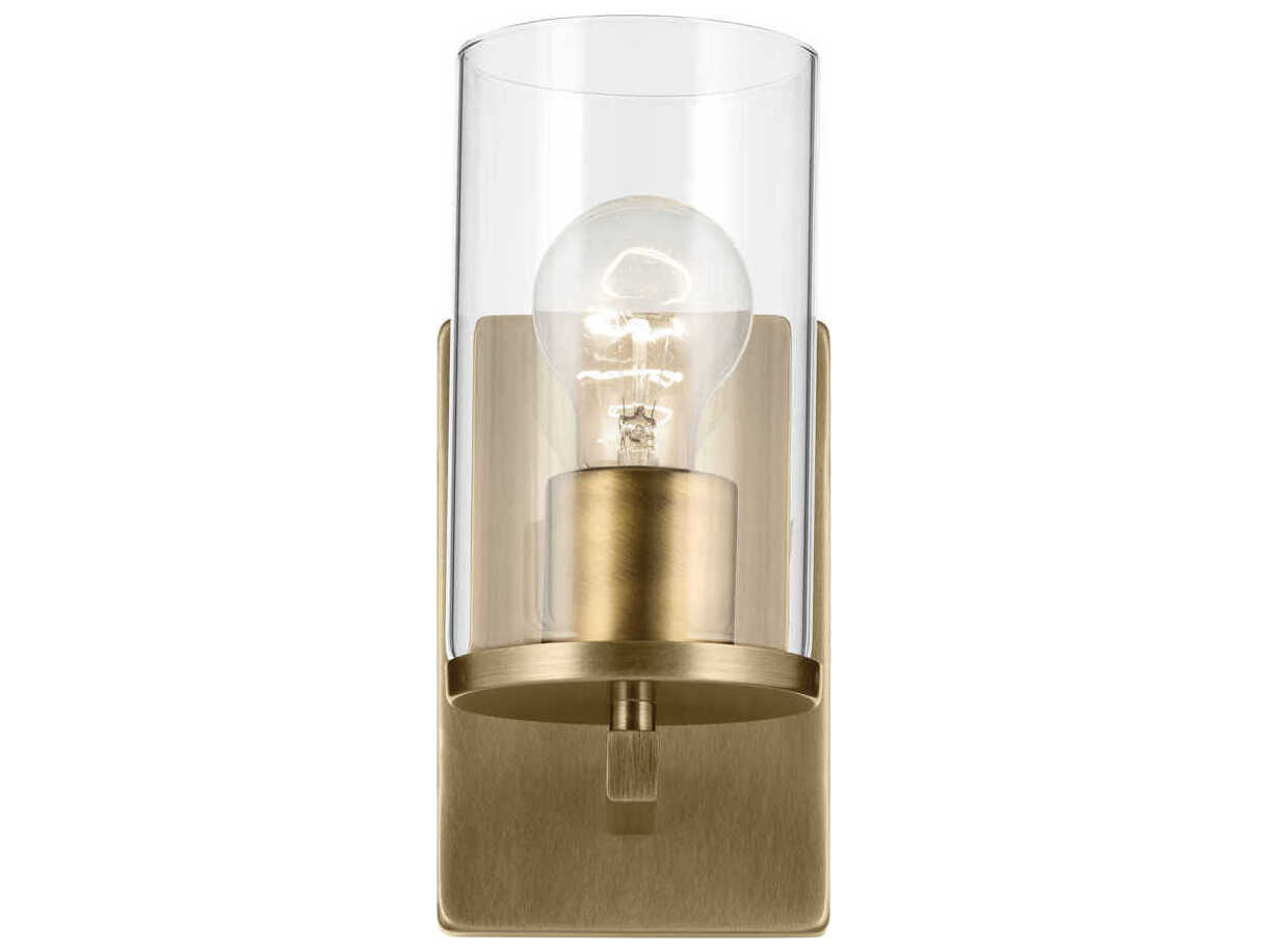 Kichler Crosby 1-Light Natural Brass Wall Sconce