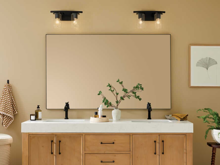 Kichler Crosby 2-Light Black Vanity Light