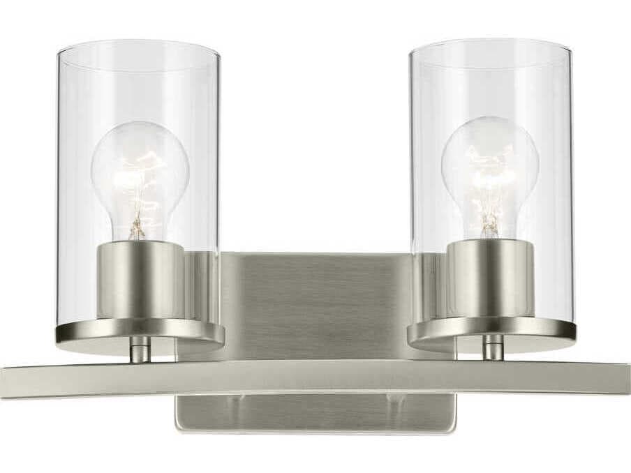 Kichler Crosby 2-Light Brushed Nickel Vanity Light