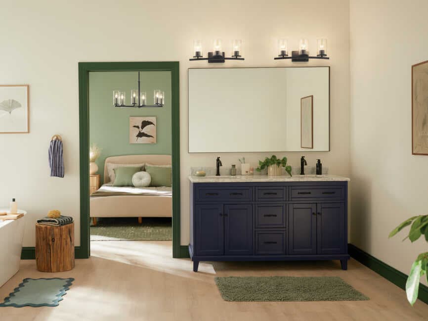 Kichler Crosby 3-Light Black Vanity Light