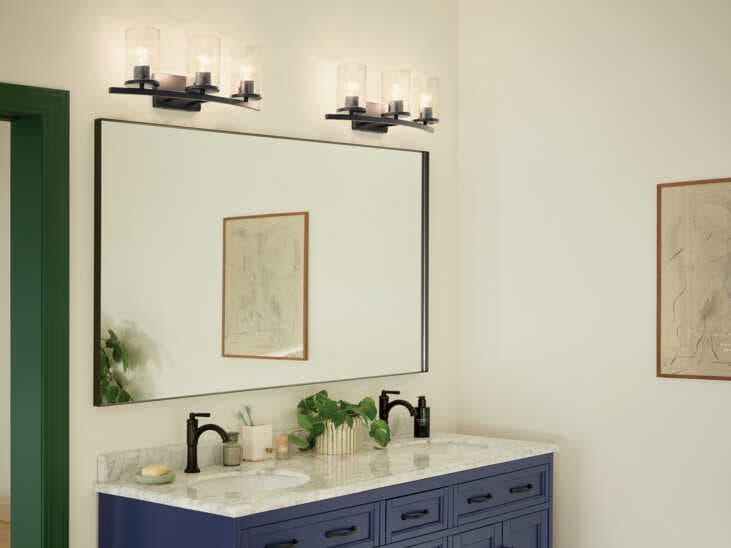 Kichler Crosby 3-Light Black Vanity Light