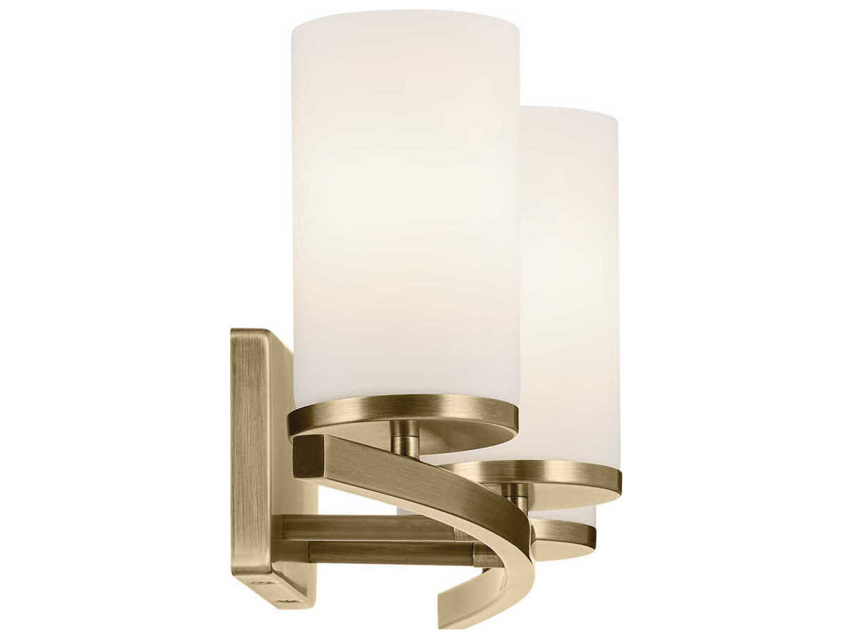 Kichler Crosby 3-Light Natural Brass Vanity Light