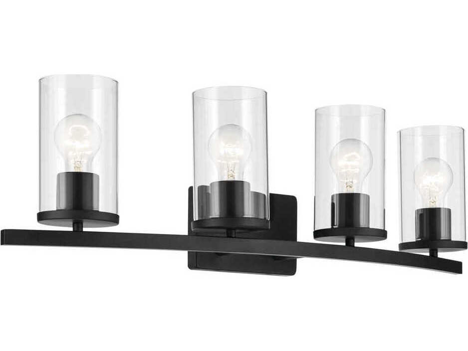 Kichler Crosby 4-Light Black Vanity Light