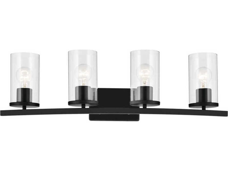 Kichler Crosby 4-Light Black Vanity Light
