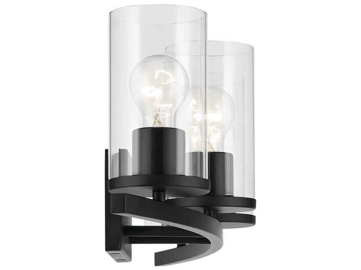 Kichler Crosby 4-Light Black Vanity Light