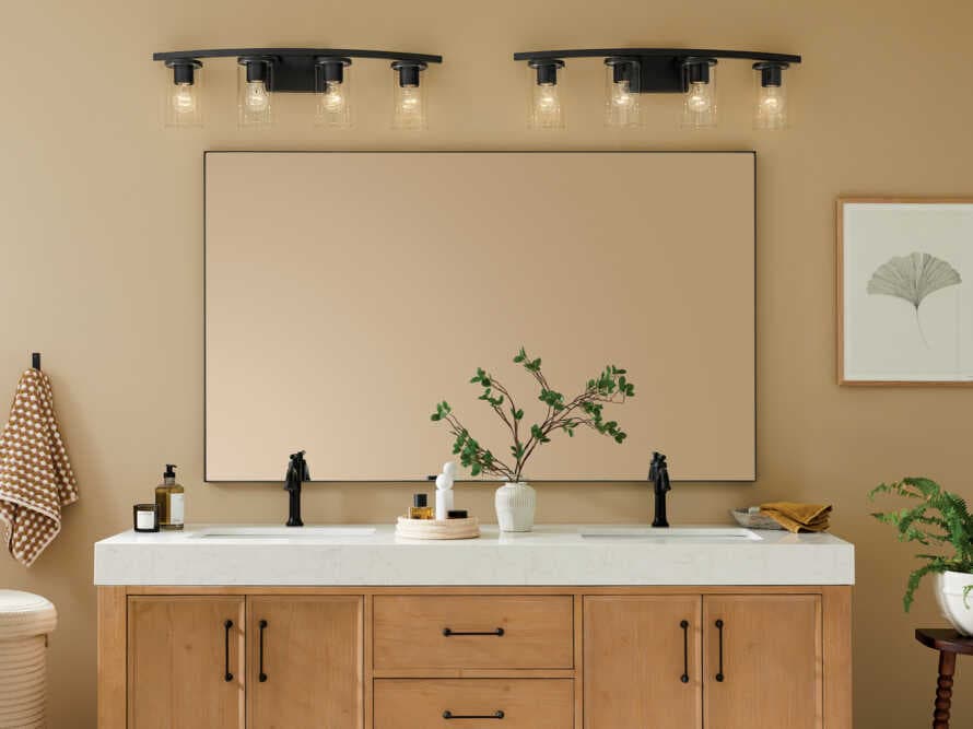 Kichler Crosby 4-Light Black Vanity Light