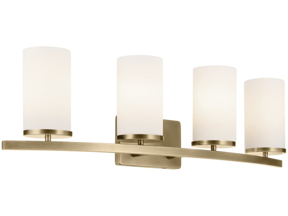 Kichler Crosby 4-Light Natural Brass Vanity Light