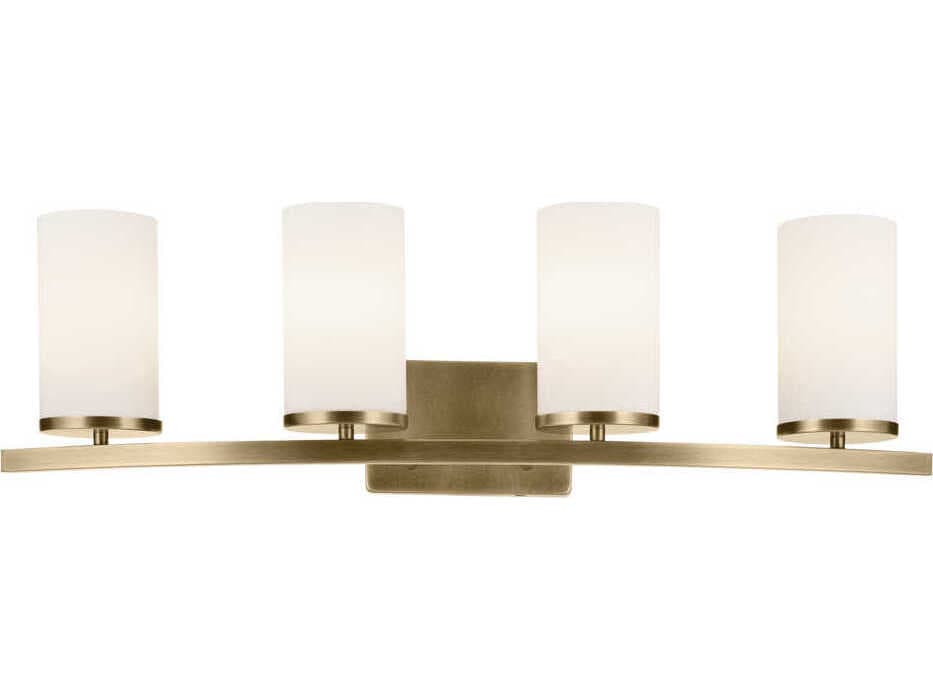 Kichler Crosby 4-Light Natural Brass Vanity Light