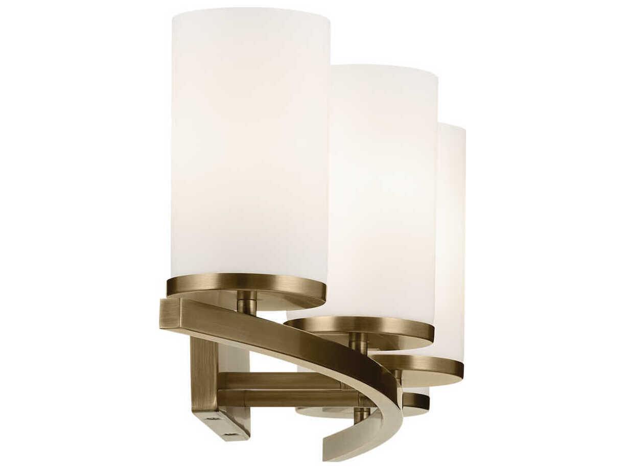 Kichler Crosby 4-Light Natural Brass Vanity Light