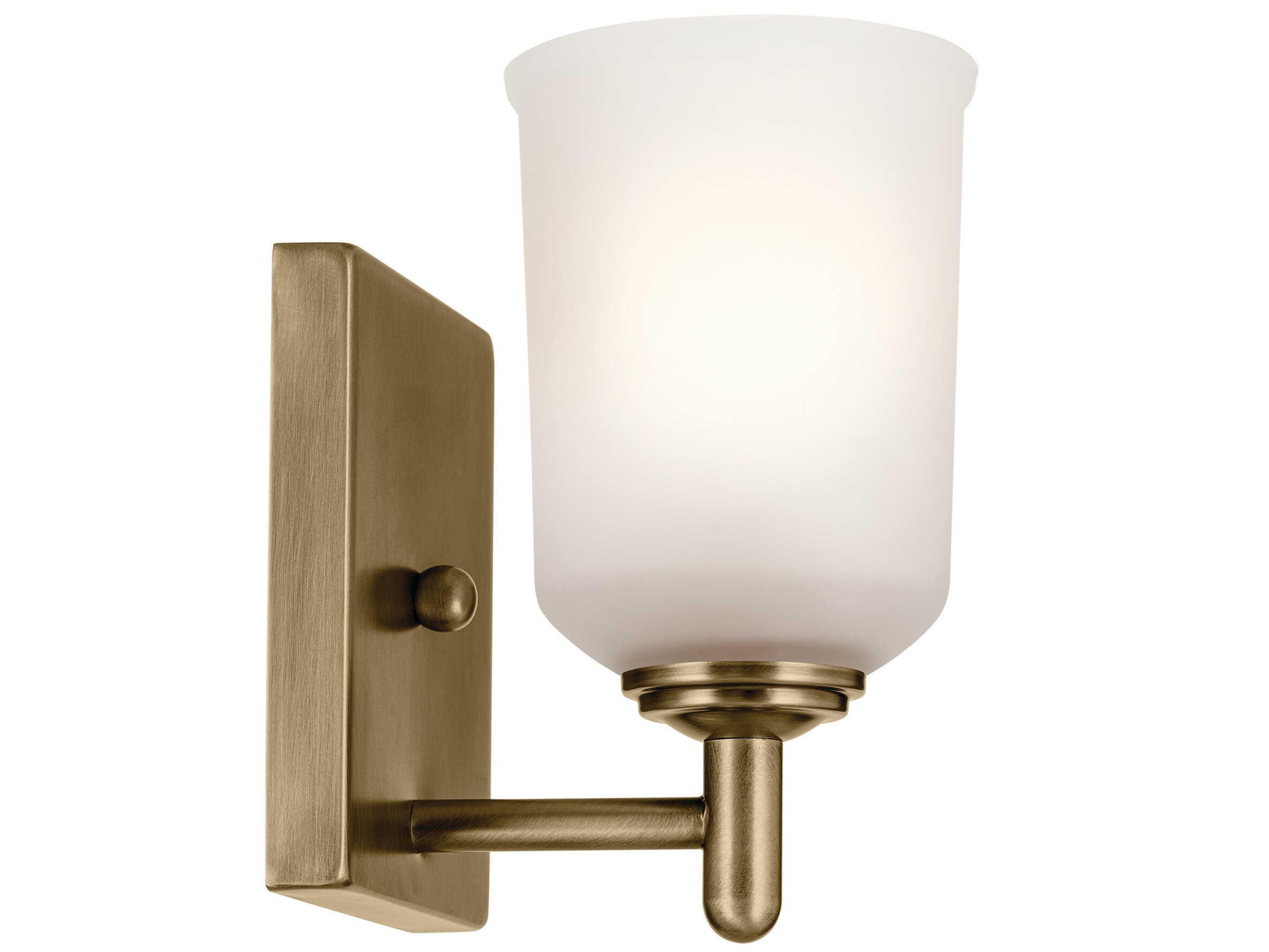 Kichler Shailene 1-Light Natural Brass Wall Sconce
