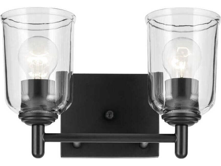 Kichler Shailene 2-Light Black Vanity Light