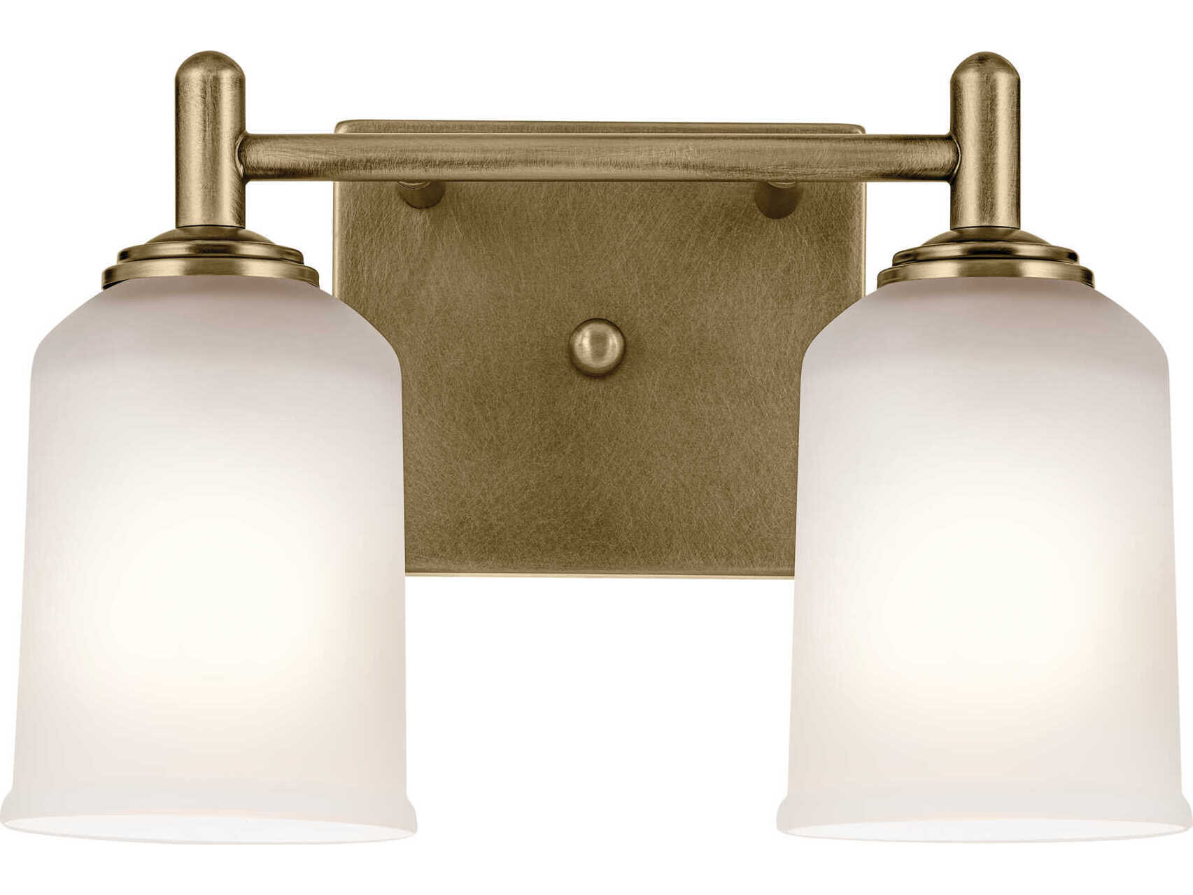 Kichler Shailene 2-Light Natural Brass Vanity Light
