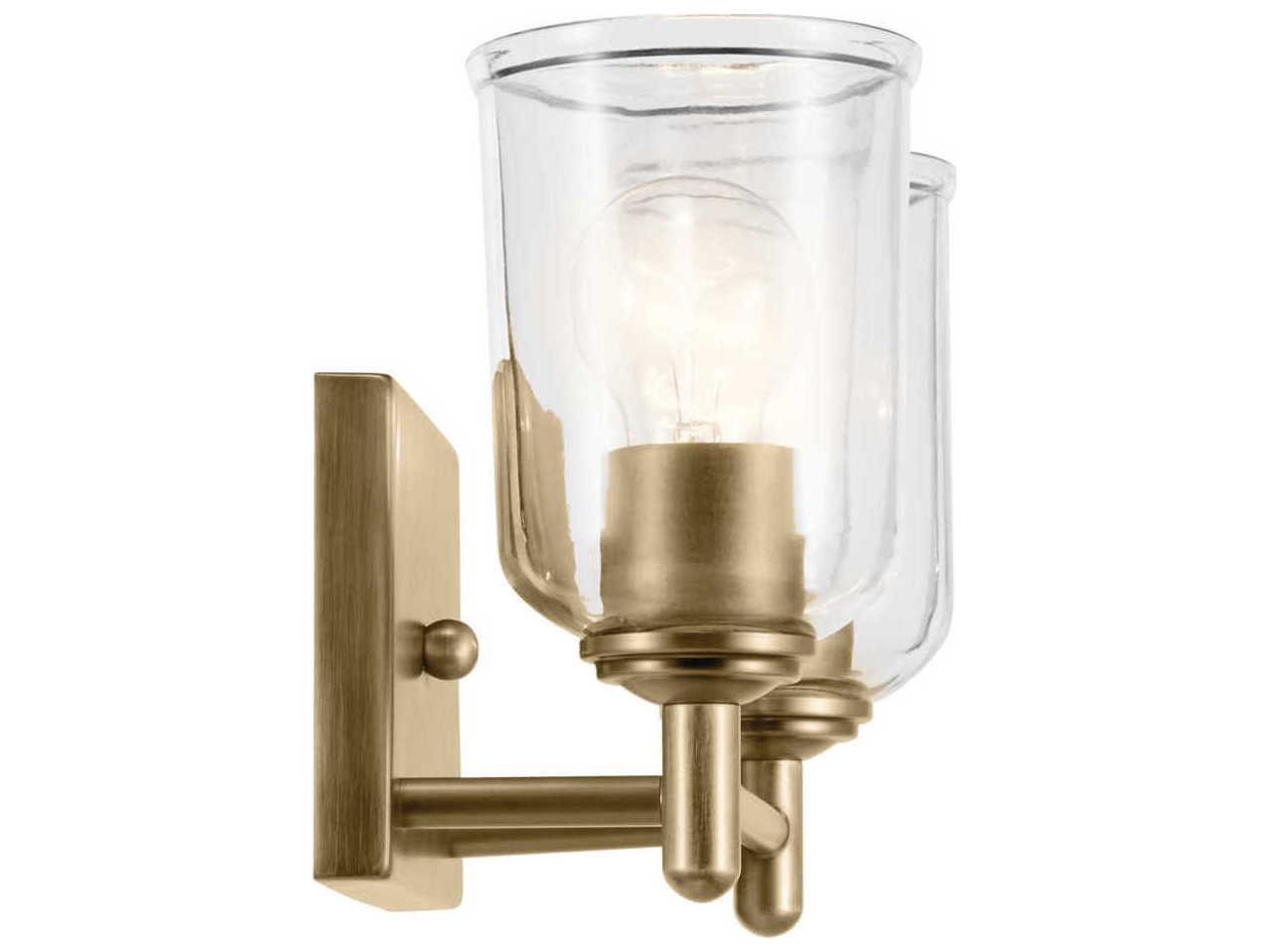 Kichler Shailene 2-Light Natural Brass Vanity Light
