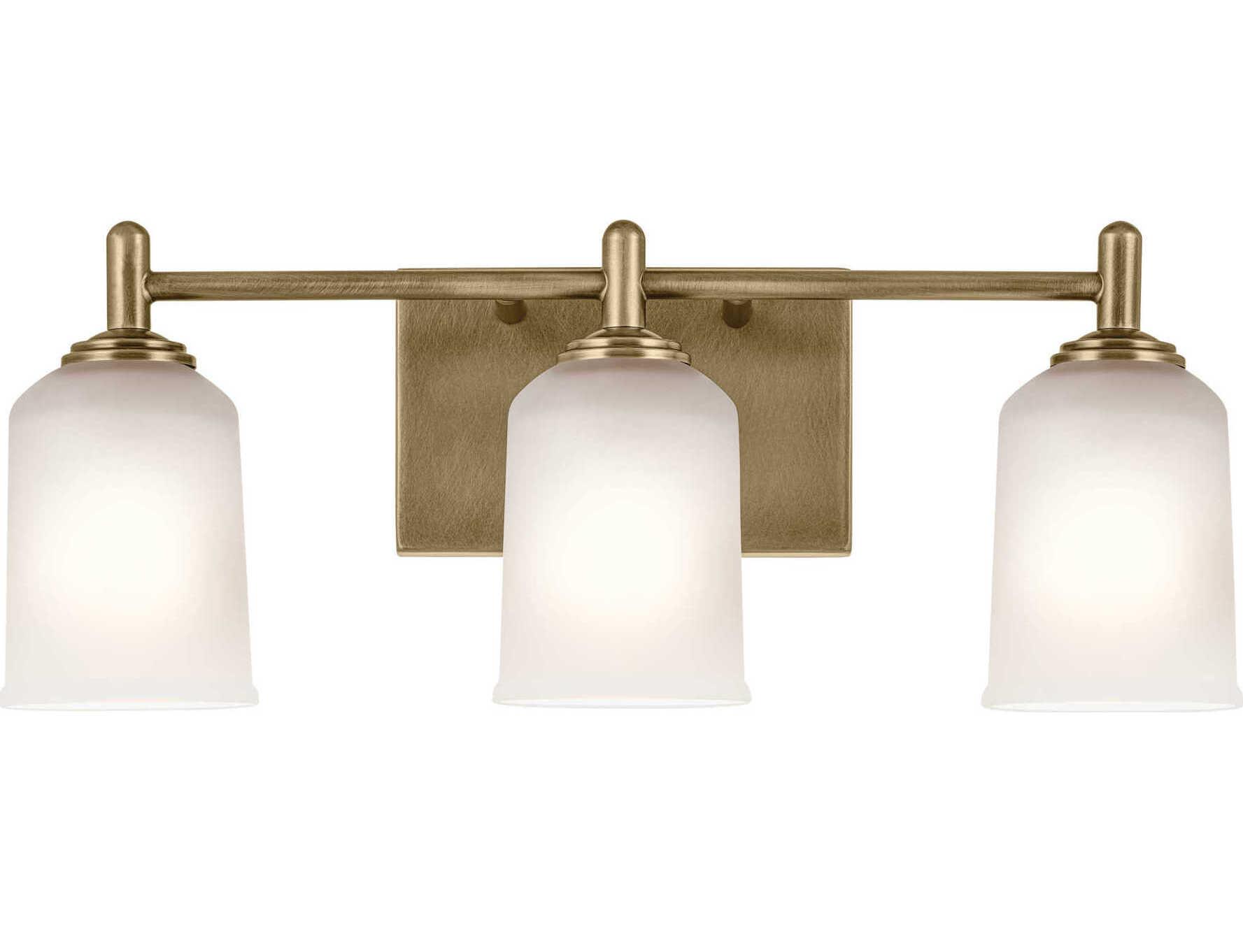 Kichler Shailene 3-Light Natural Brass Vanity Light