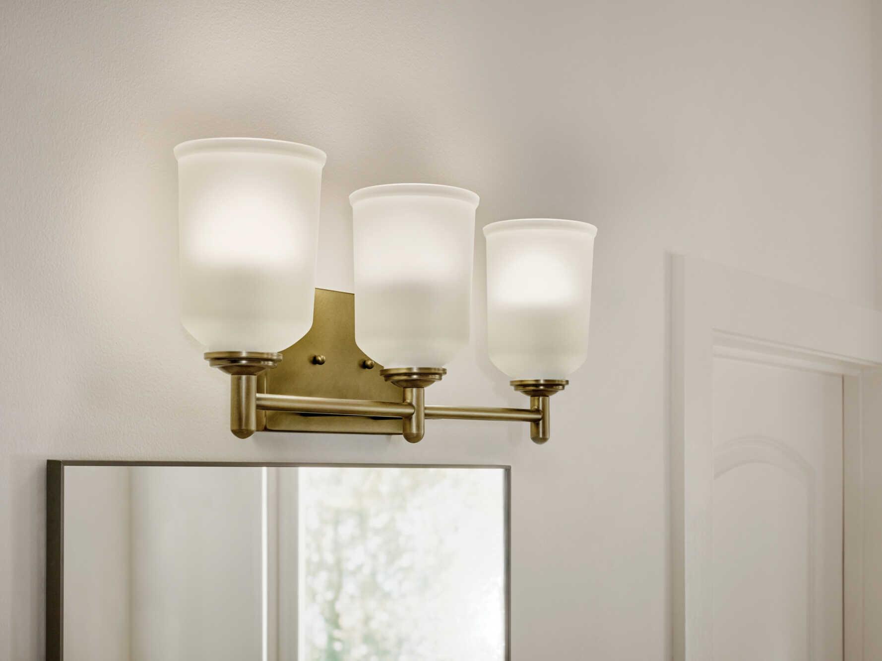 Kichler Shailene 3-Light Natural Brass Vanity Light