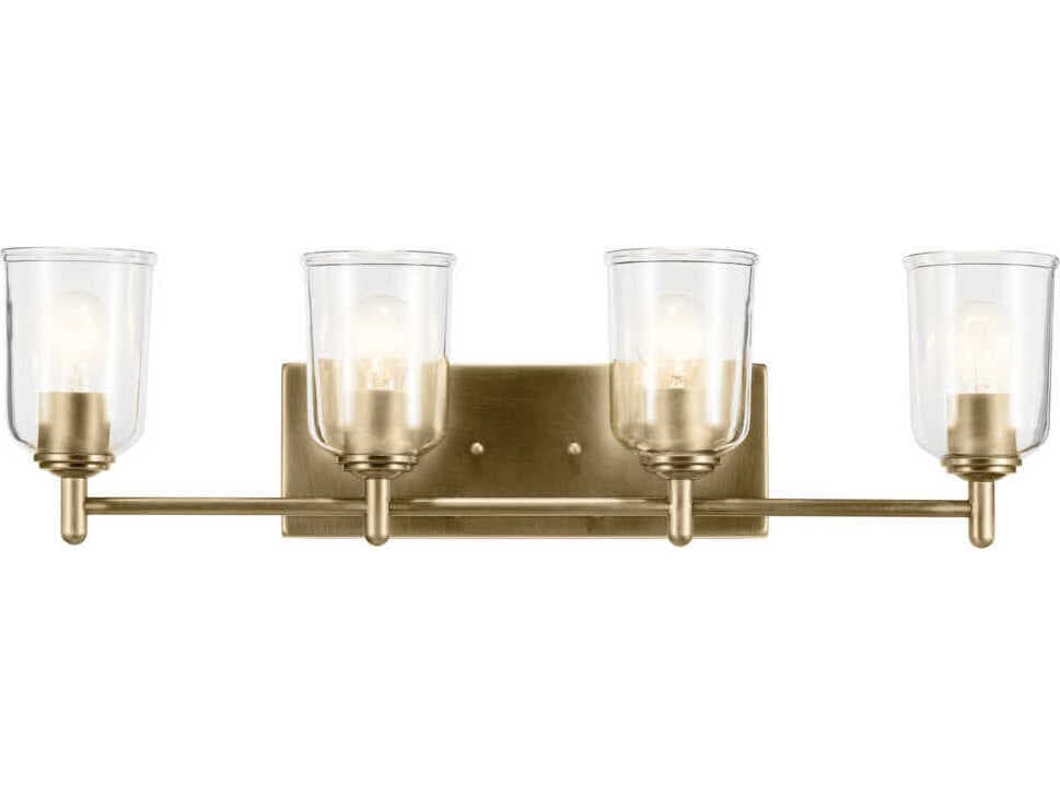 Kichler Shailene 4-Light Natural Brass Vanity Light