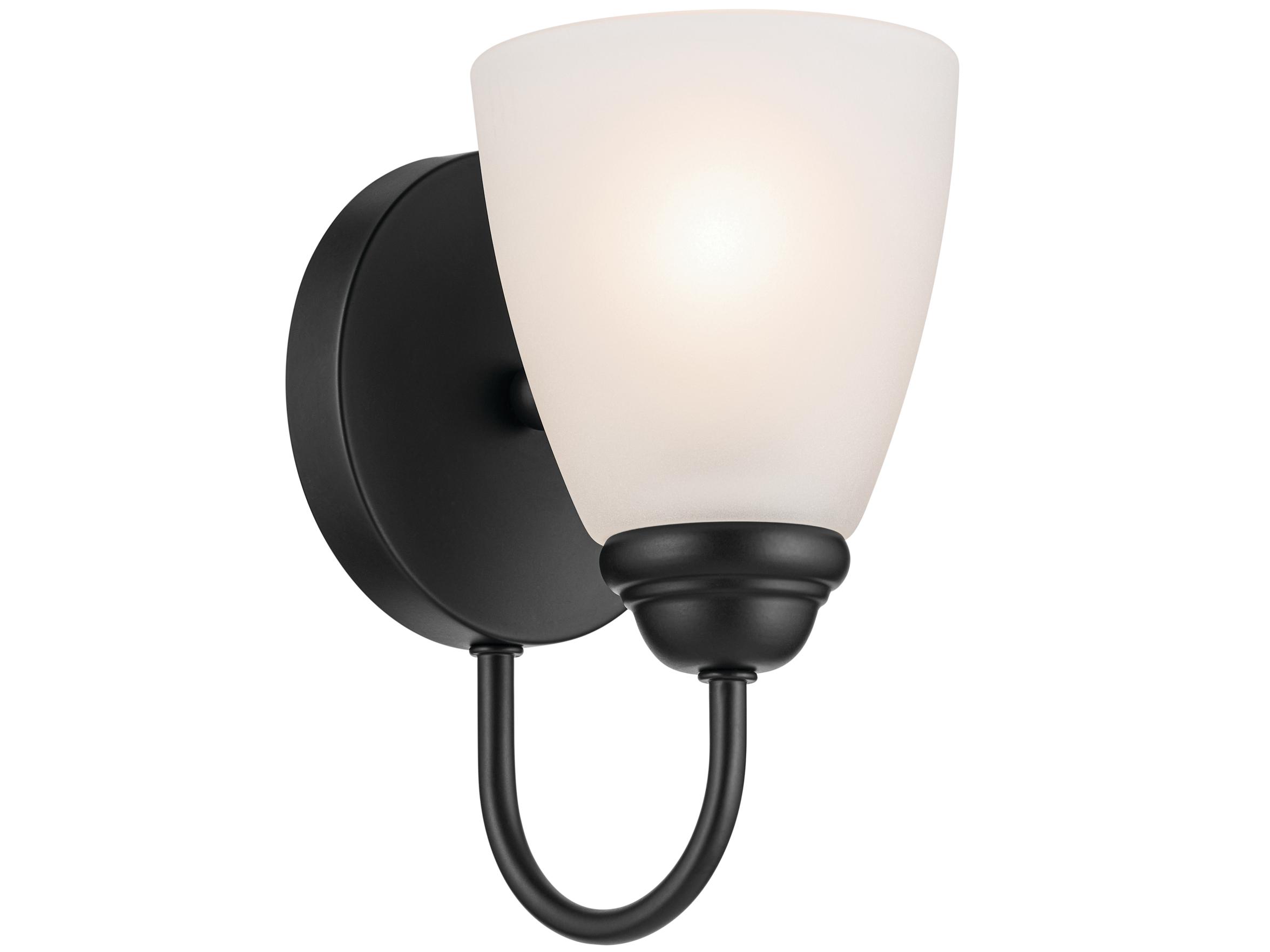 Kichler Jolie 1-Light Black Wall Sconce